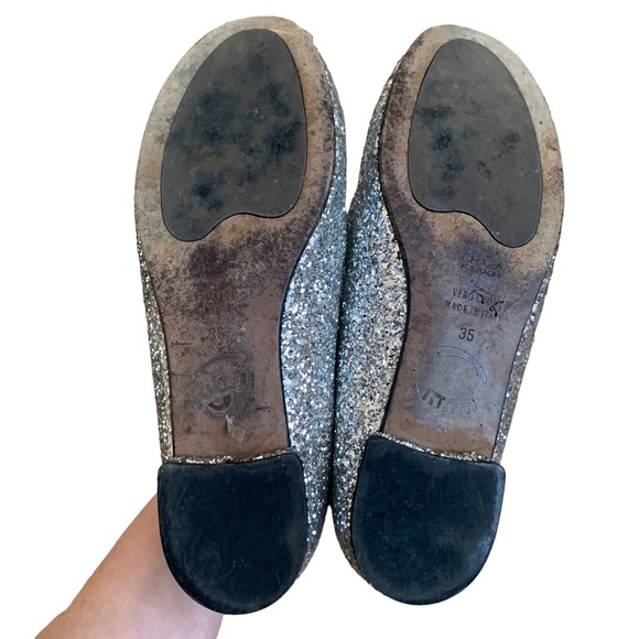 Chiara Ferragni Silver Glitter 'Flirting' Flats sz 35 - Picture 8 of 8
